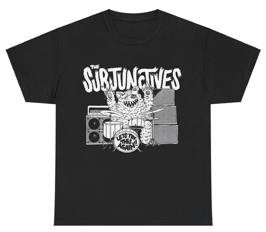 Subjs Bear Drummer Shirt - black and white