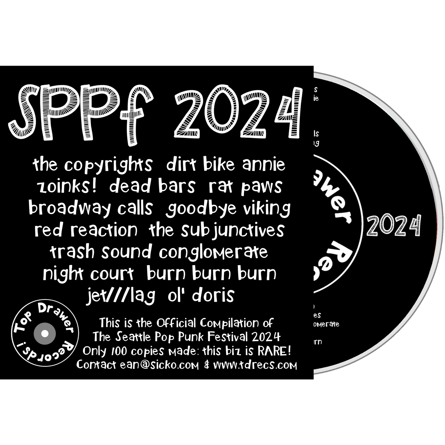 Seattle Pop Punk Festival 2024 Compilation CD